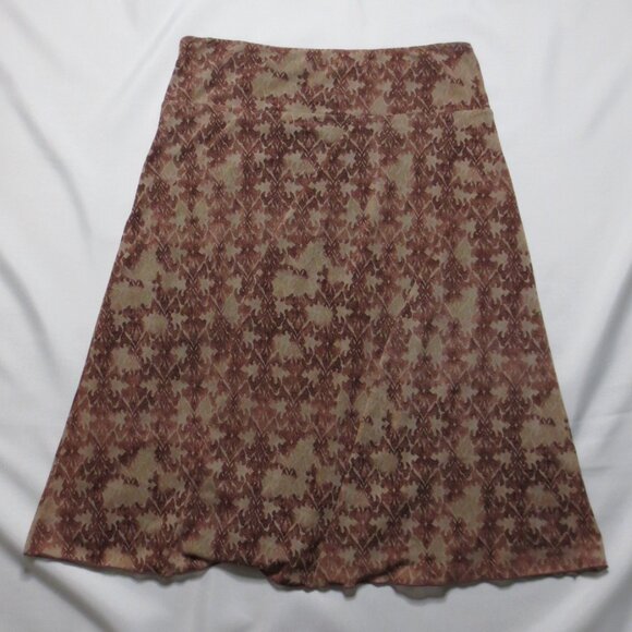 4/$14 NINE & CO womens NINE WEST skirt STRETCH rose PINK midi BROWN SIZE M - Picture 7 of 7